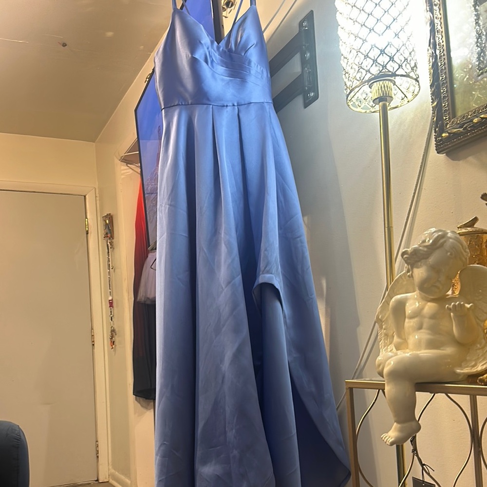 Elegant Blue Sleeveless Gown